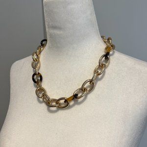 Tortoise & Gold Chain Necklace